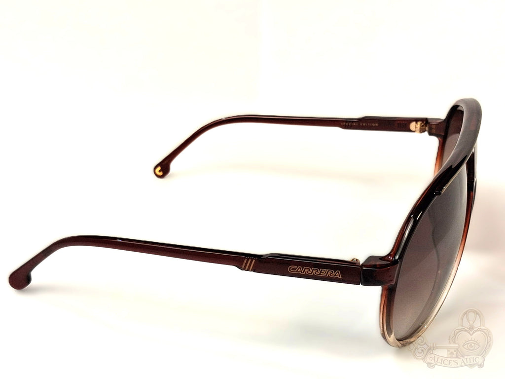 Carrera Champion 65/N Aviator Sunglasses Brown Gold Trim - Image 3
