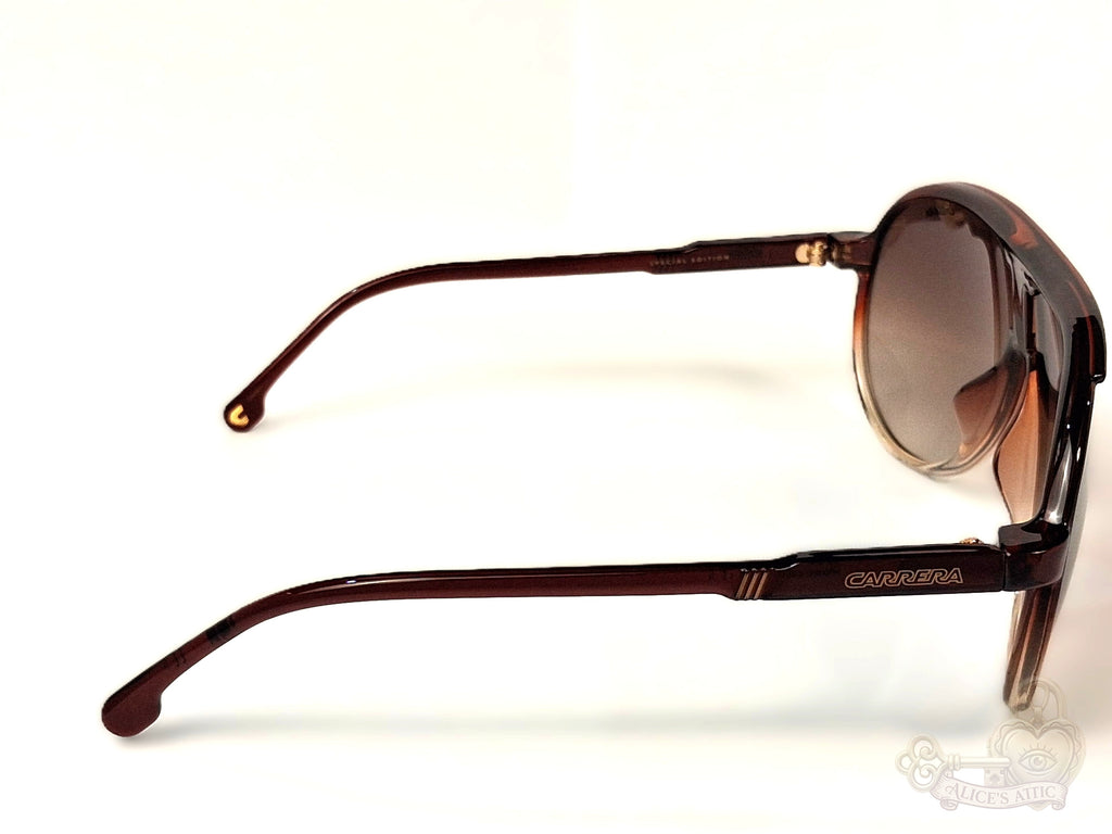 Carrera Champion 65/N Aviator Sunglasses Brown Gold Trim - Image 4