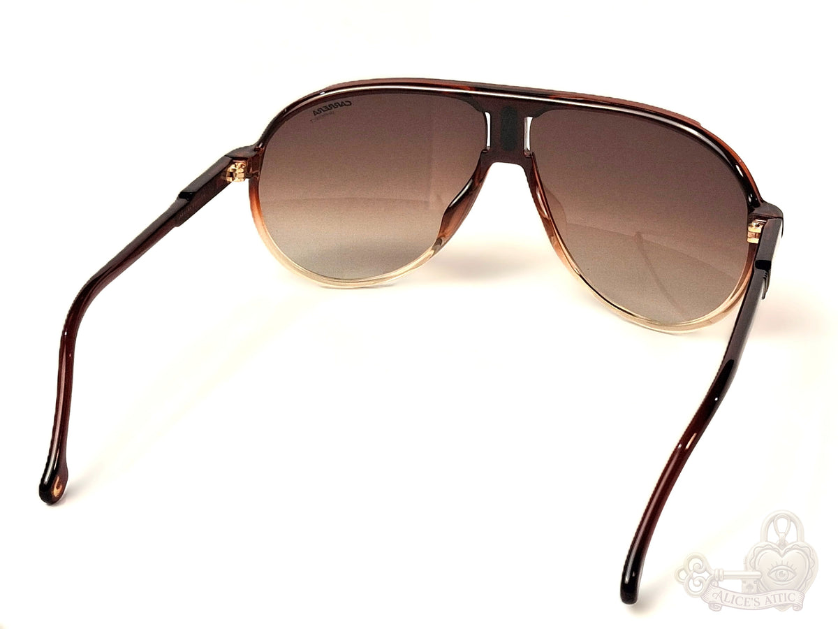Carrera Champion 65/N Aviator Sunglasses Brown Gold Trim - Image 5