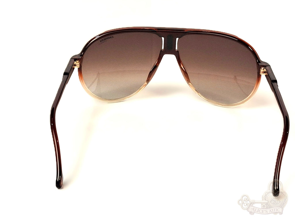 Carrera Champion 65/N Aviator Sunglasses Brown Gold Trim - Image 6