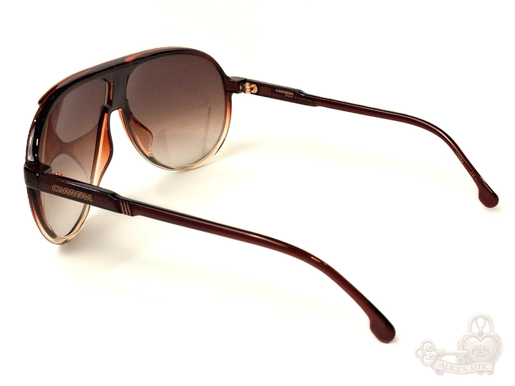 Carrera Champion 65/N Aviator Sunglasses Brown Gold Trim - Image 7