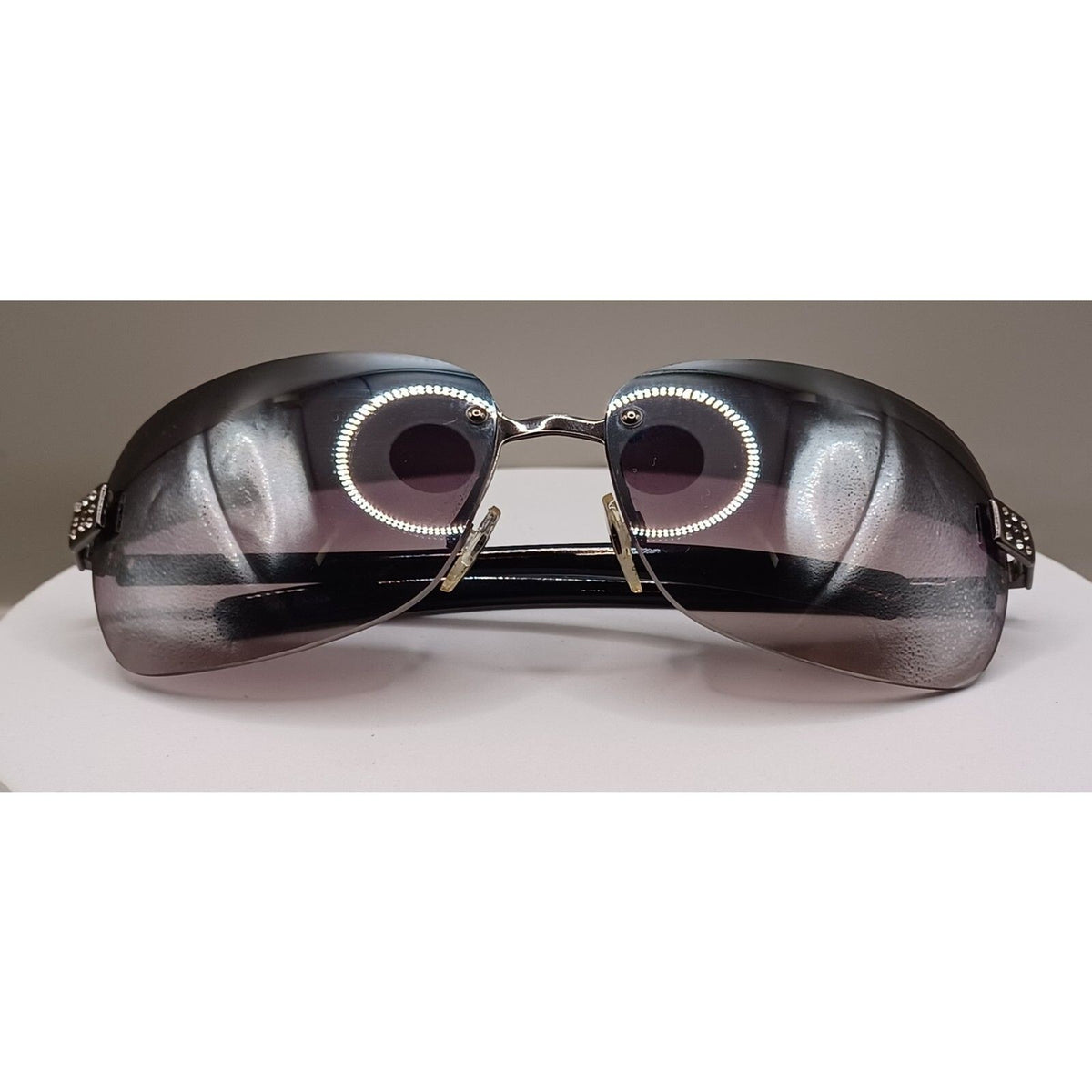 Dockers Brand Black Frame with Rhinestone Temple Accents Women's Sunglasses