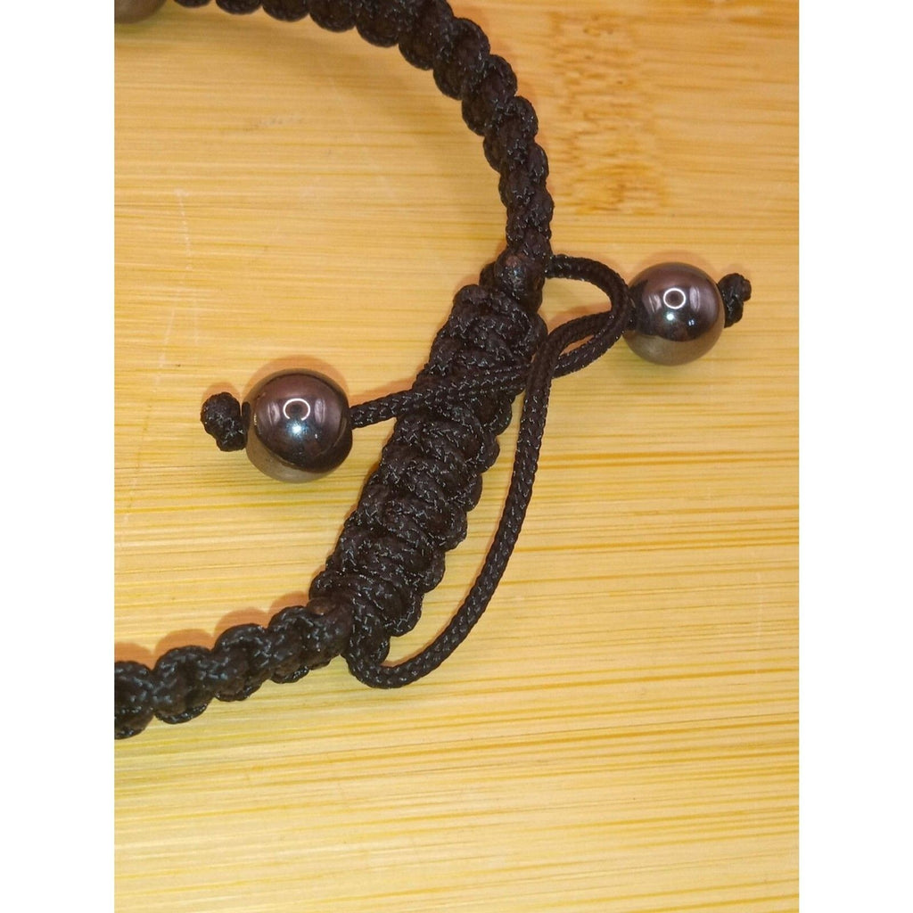Vintage Rose Gold-Tone Rhinestone Crucifix Bolo Bracelet