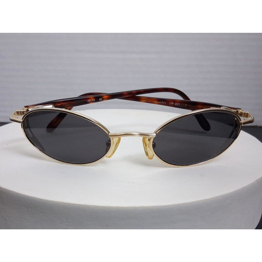 Linea Roma LR 221 Gold Tone Rare Vintage Metal Frame Sunglasses Made in Italy