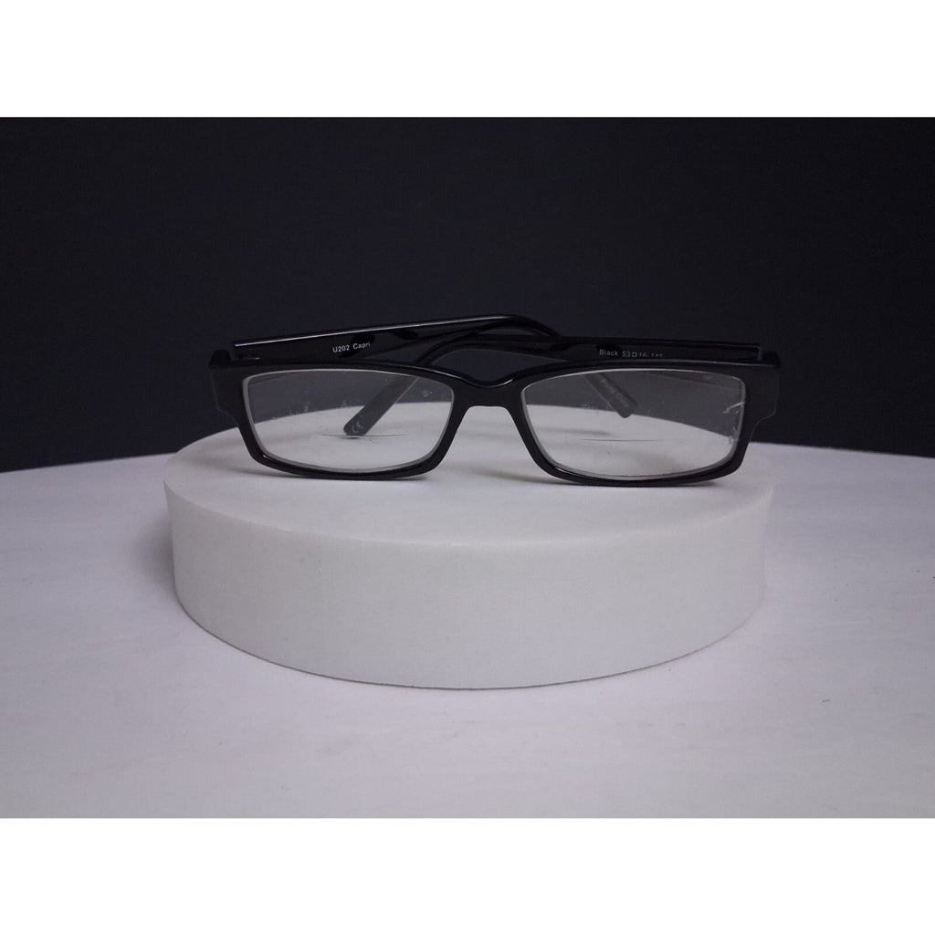 Vintage Capri Optics U 202 Black Rectangular Eyeglasses Frames