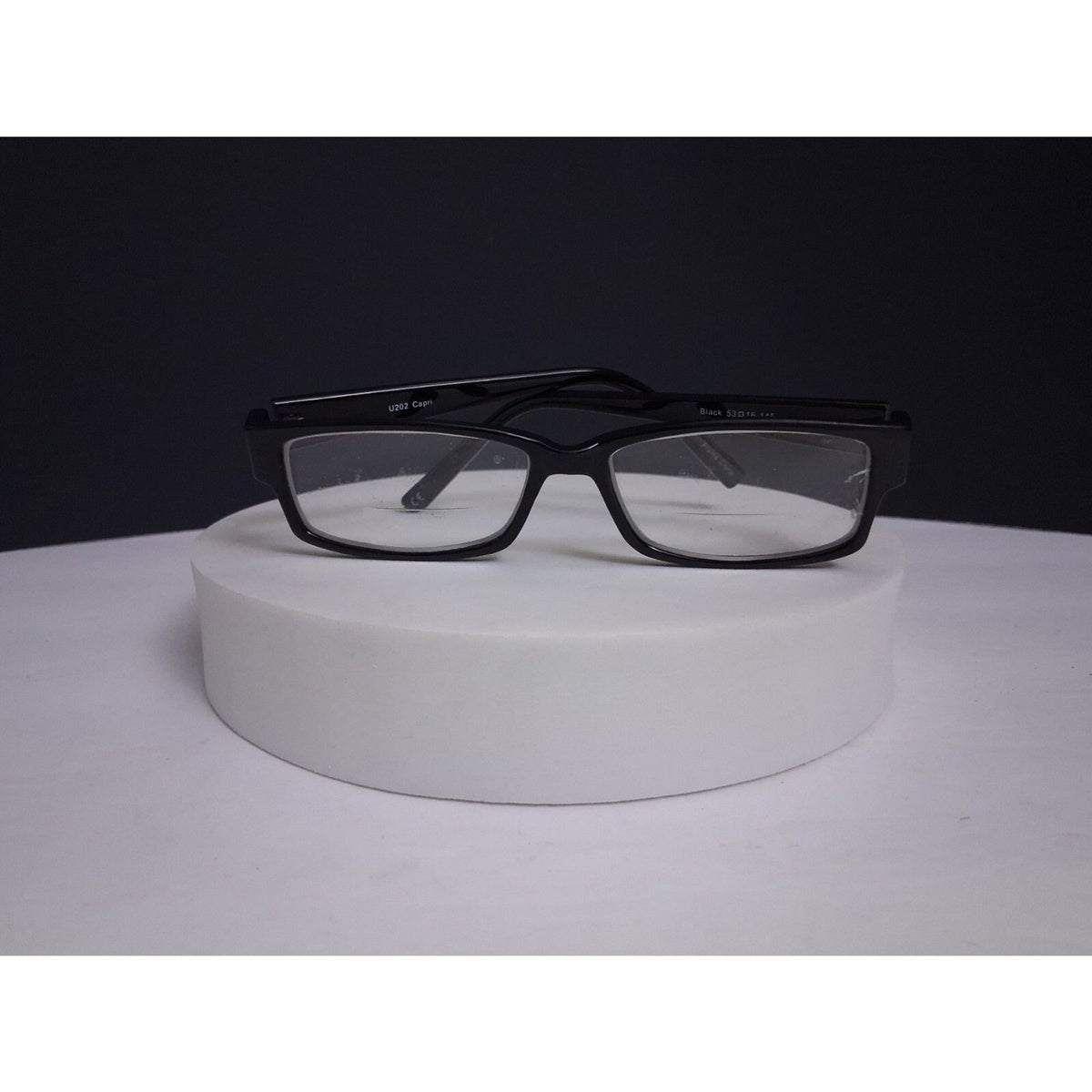 Vintage Capri Optics U 202 Black Rectangular Eyeglasses Frames
