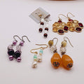 5 Pairs Vintage Beaded Dangle Earrings in Great Condition