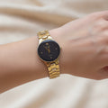 Vintage Precision by Gruen Diamond Quartz Gold-Tone Genuine Diamond Watch