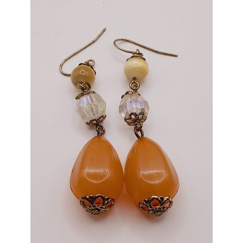 5 Pairs Vintage Beaded Dangle Earrings in Great Condition