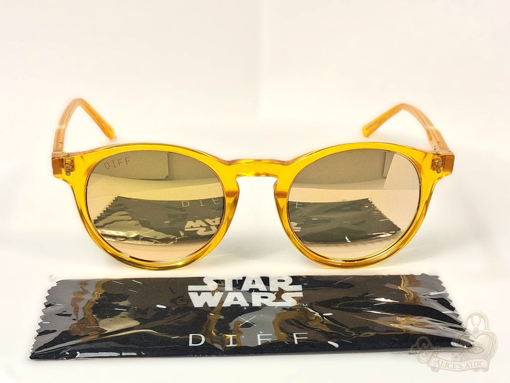 DIFF x Star Wars C-3PO 2.0 Round Sunglasses Translucent Yellow Gold - Image 1