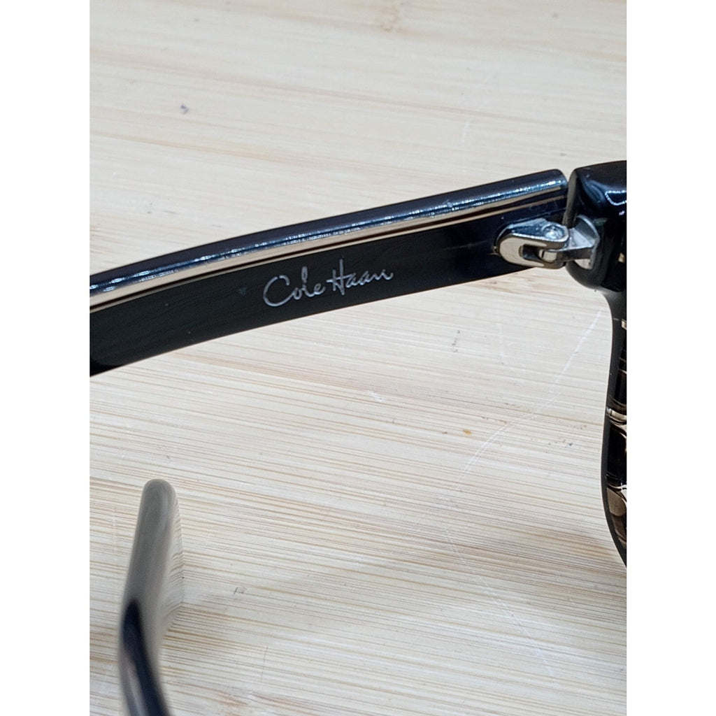 Cole Haan Black and Clear Swirl Rectangular 53-18-135 Sunglasses C1904