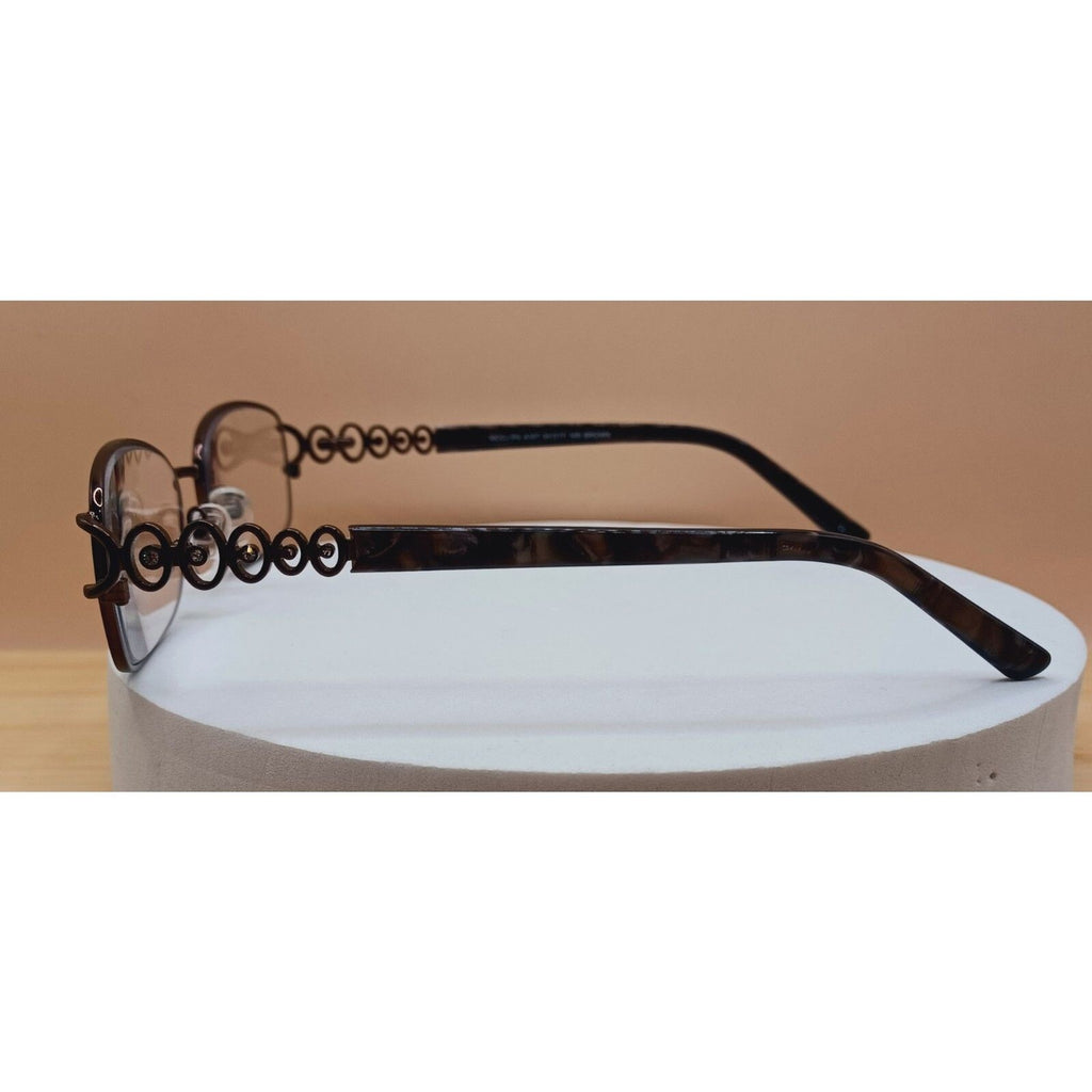 Modern Art Eyeglasses Frames A357 Metal and Rhinestone Frame