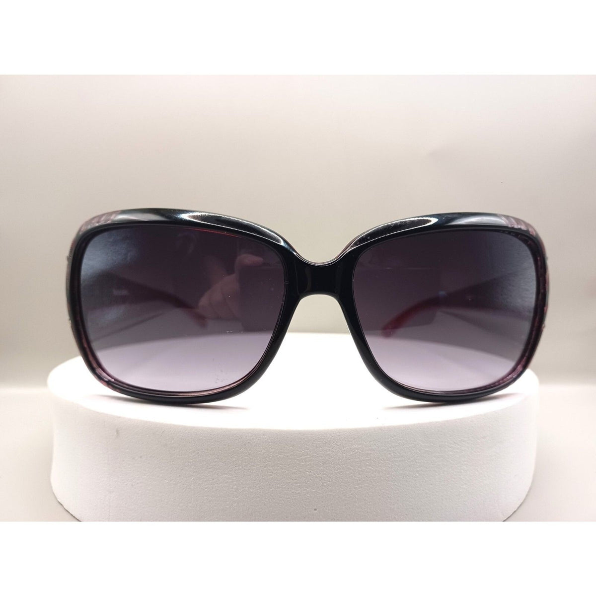 Panama Jack Pink and Black Zebra Print Rhinestone Bling Sunglasses