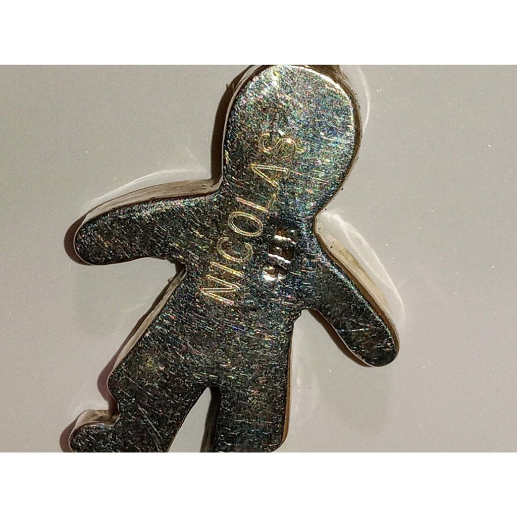 Sterling Silver Nicholas Boy Pendant on Red Leather Toggle Necklace