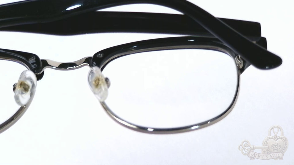 Eyebuydirect Cosmo Black Silver Browline Eyeglass Frames - Image 13