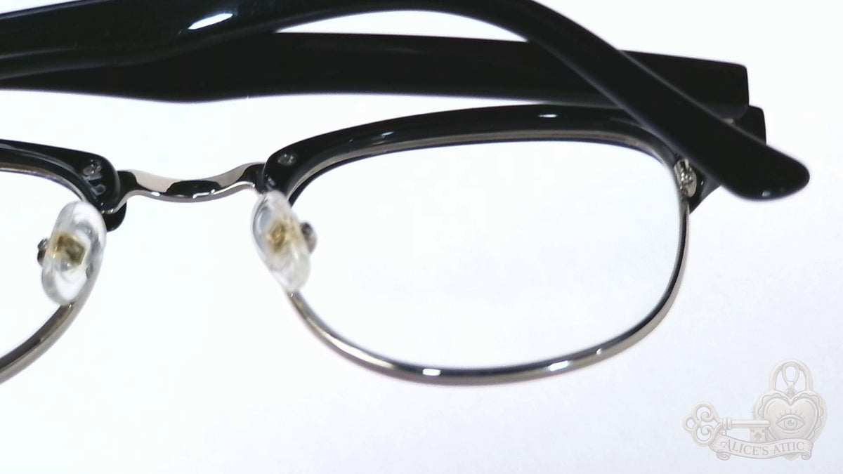 Eyebuydirect Cosmo Black Silver Browline Eyeglass Frames - Image 13