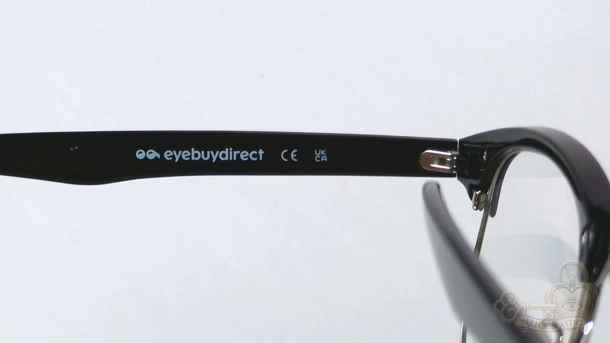 Eyebuydirect Cosmo Black Silver Browline Eyeglass Frames - Image 14