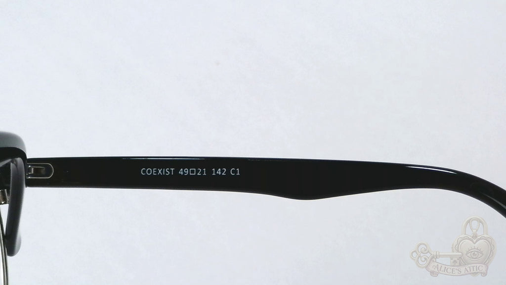 Eyebuydirect Cosmo Black Silver Browline Eyeglass Frames - Image 15
