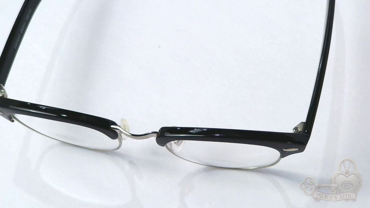 Eyebuydirect Cosmo Black Silver Browline Eyeglass Frames - Image 17