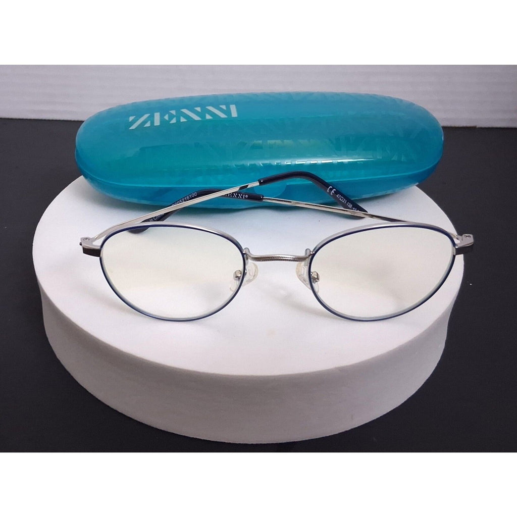 Zenni Sepulveda Blue Round +1.00 Reading Glasses with Hard Case