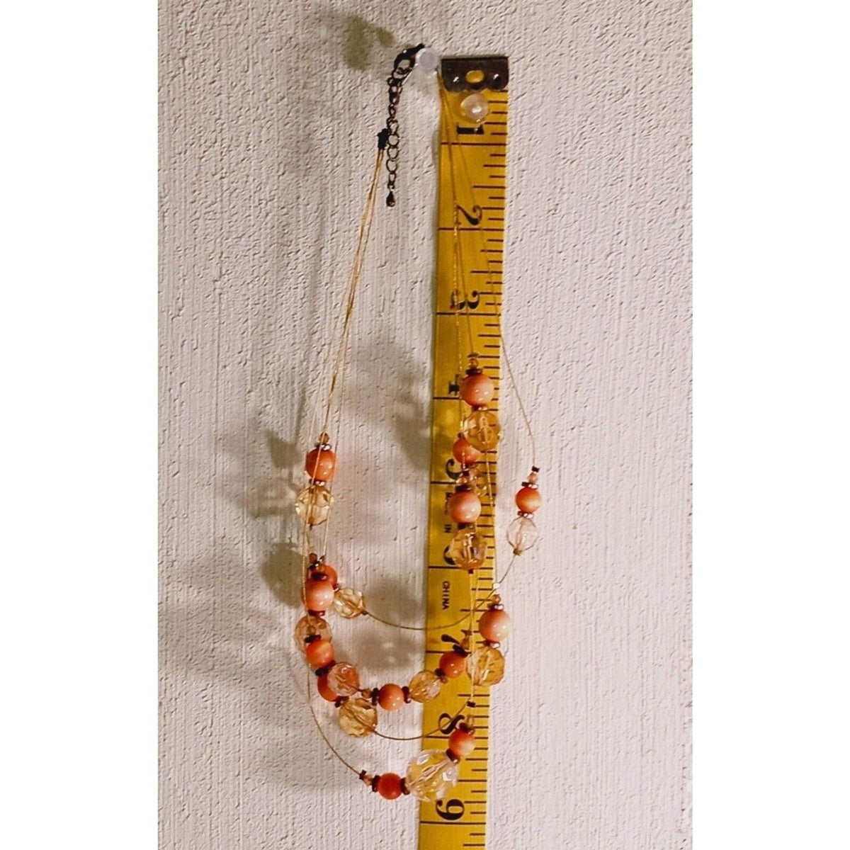 Vintage NY Collection Presley Short Necklace 4 Strand Glass & Lucite Beads
