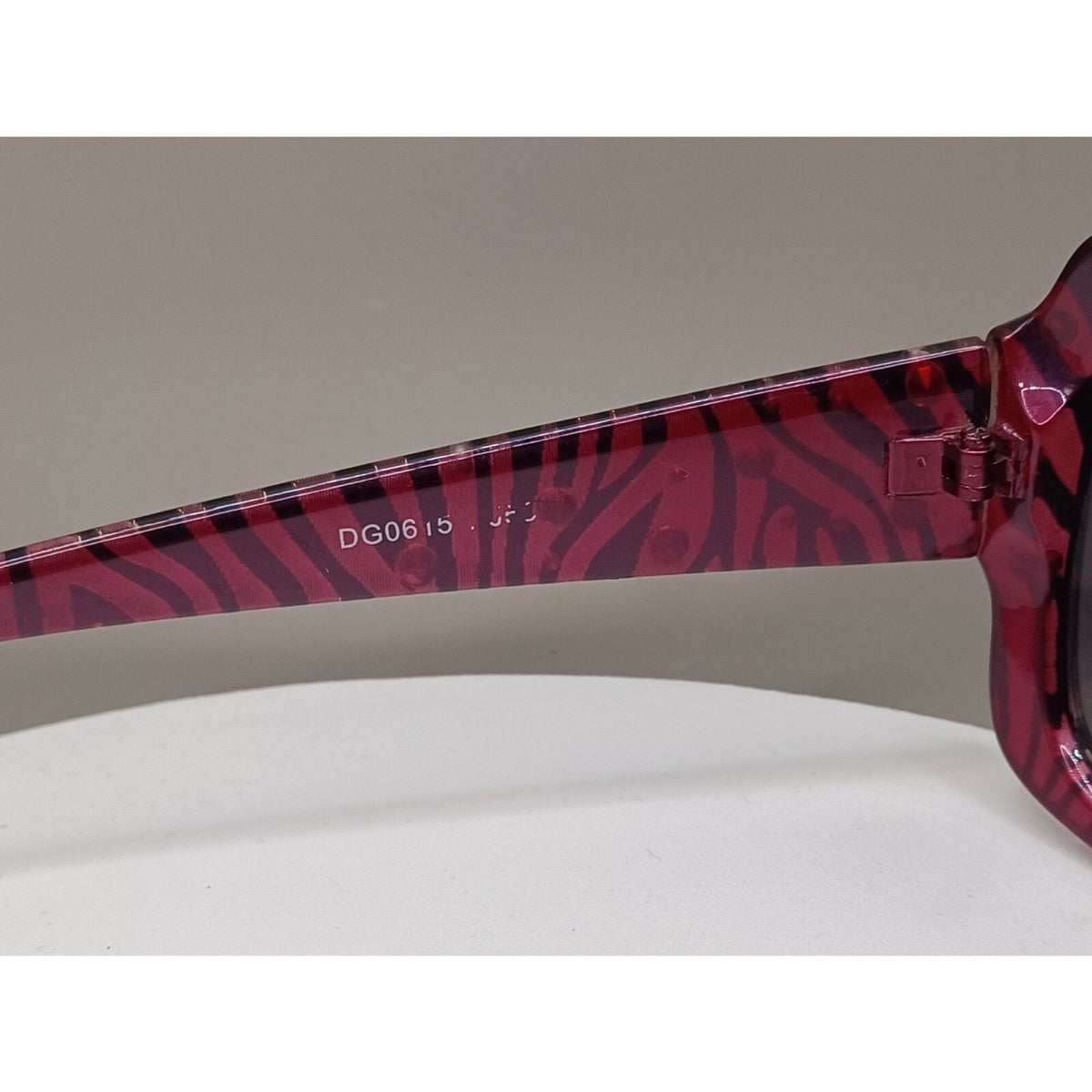 Panama Jack Pink and Black Zebra Print Rhinestone Bling Sunglasses