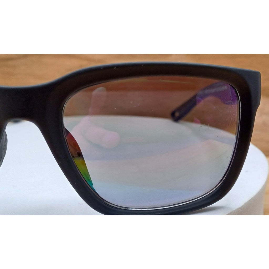 Foster Grant Mens Way-Shaped Sport Black Rainbow Mirror Lenses Sunglasses