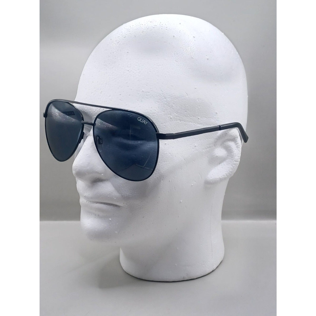 Quay Australia Women Vivienne Black Metal Aviator Sunglasses