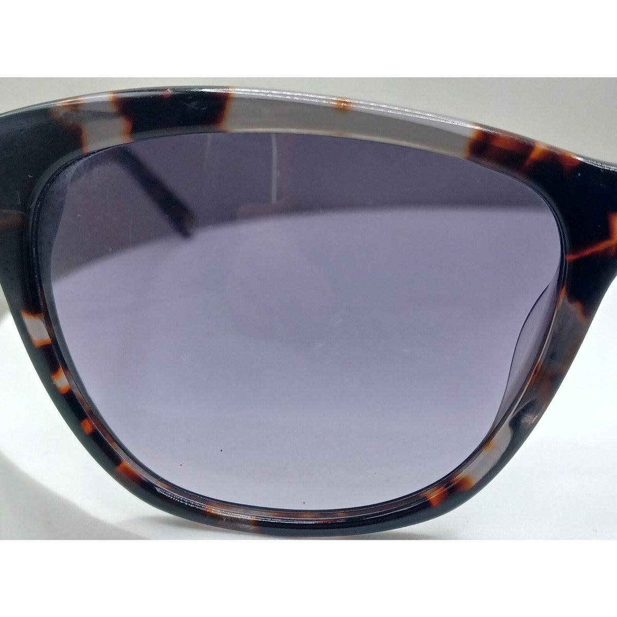Nine West NW557S Womens Full Rim Square Tortoise Shell Smoke Lens Sunglasses