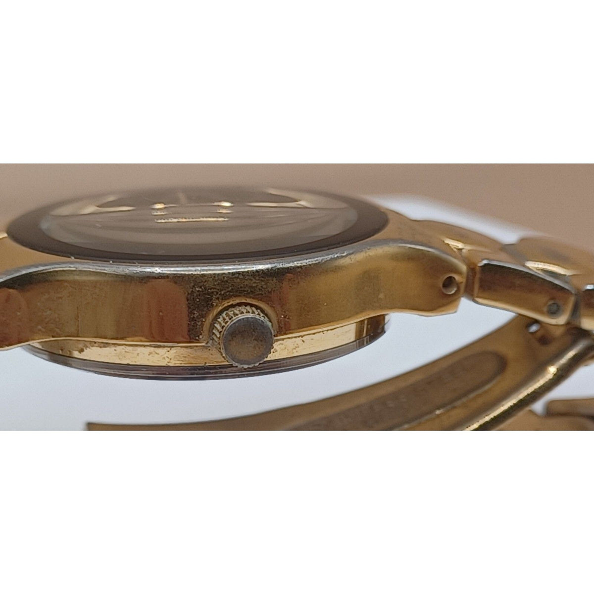 Vintage Precision by Gruen Diamond Quartz Gold-Tone Genuine Diamond Watch