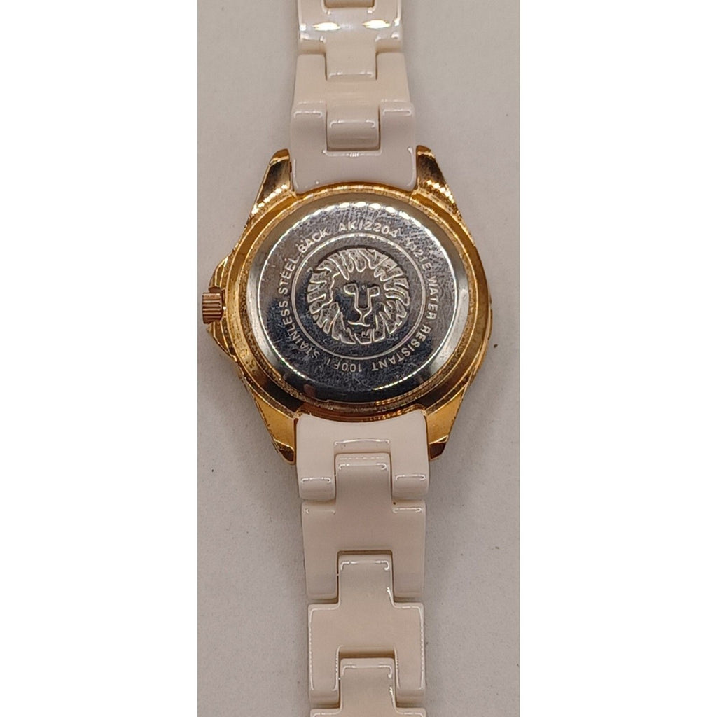 Anne Klein Premium Crystal Accented Ceramic Bracelet Watch