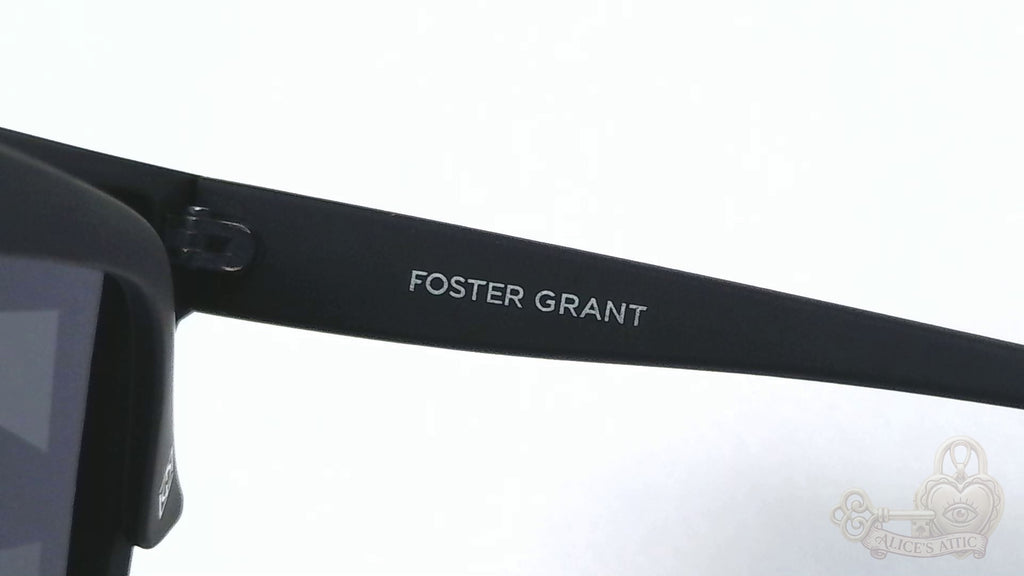 Foster Grant Flat Top Shield Sunglasses Matte Black Oversized Unisex Eyewear - Image 12