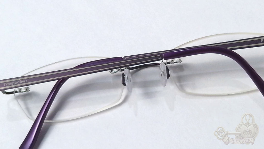 Götti Perspective Rimless Eyeglasses Black Metal Korea Violet Optical Frames - Image 10