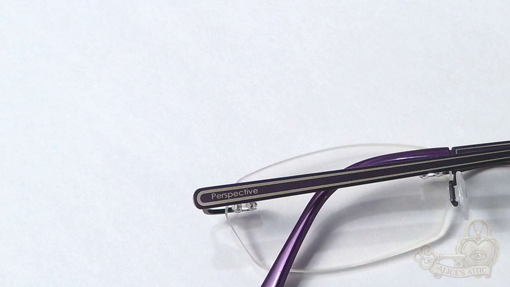 Götti Perspective Rimless Eyeglasses Black Metal Korea Violet Optical Frames - Image 11