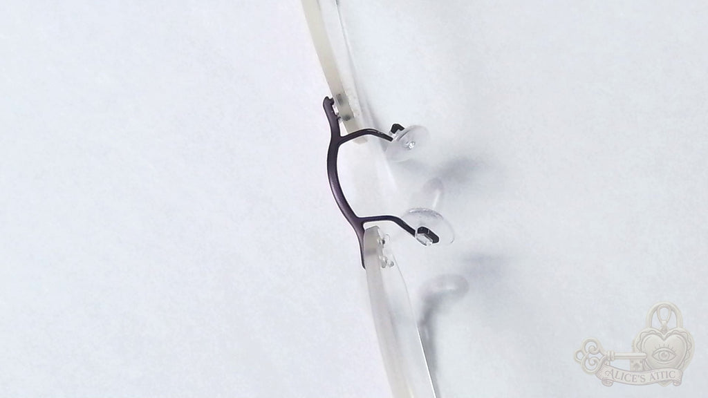 Götti Perspective Rimless Eyeglasses Black Metal Korea Violet Optical Frames - Image 15