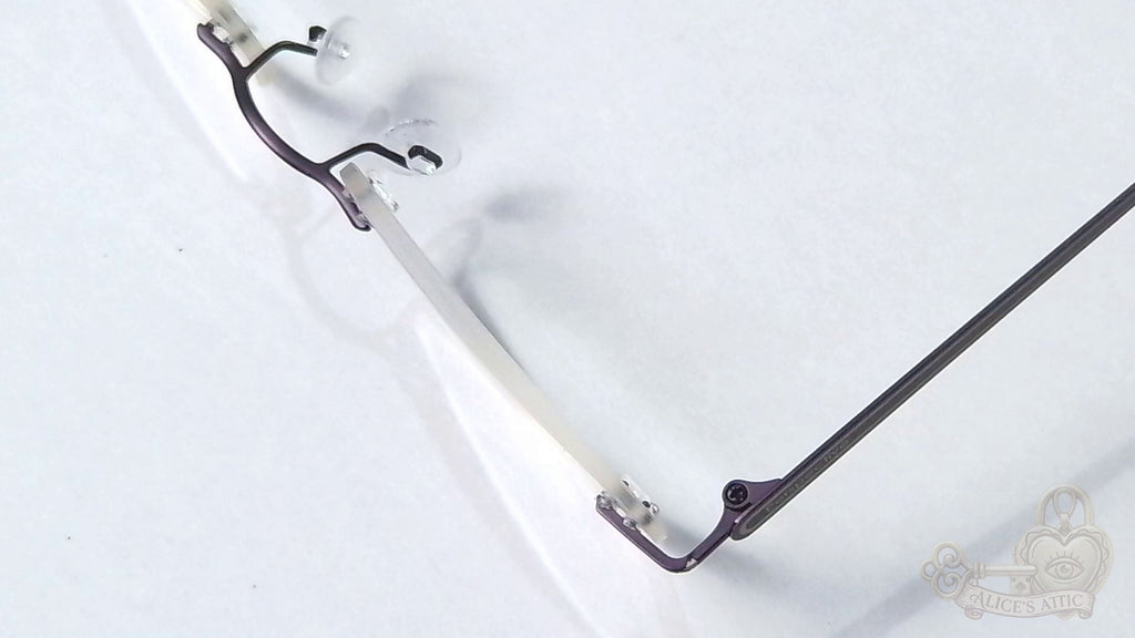 Götti Perspective Rimless Eyeglasses Black Metal Korea Violet Optical Frames - Image 16