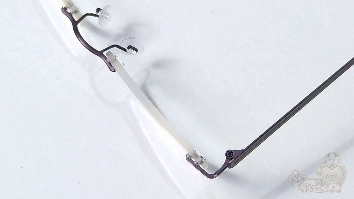 Götti Perspective Rimless Eyeglasses Black Metal Korea Violet Optical Frames - Image 16