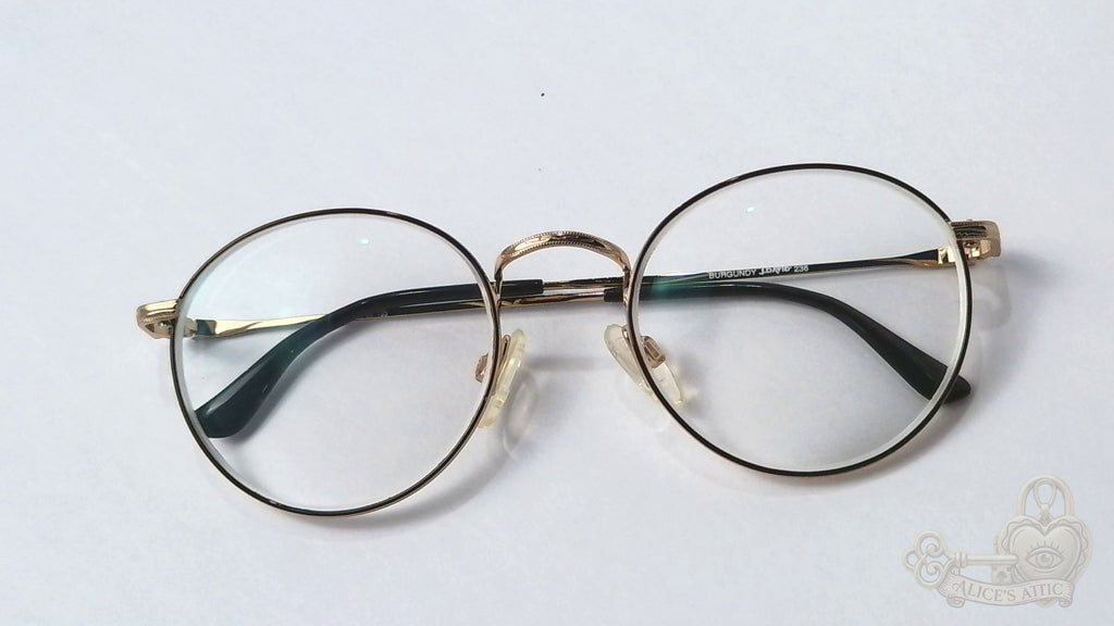 J. David Burgundy Round Metal Eyeglass Frames Clear Demo Lenses - Image 16