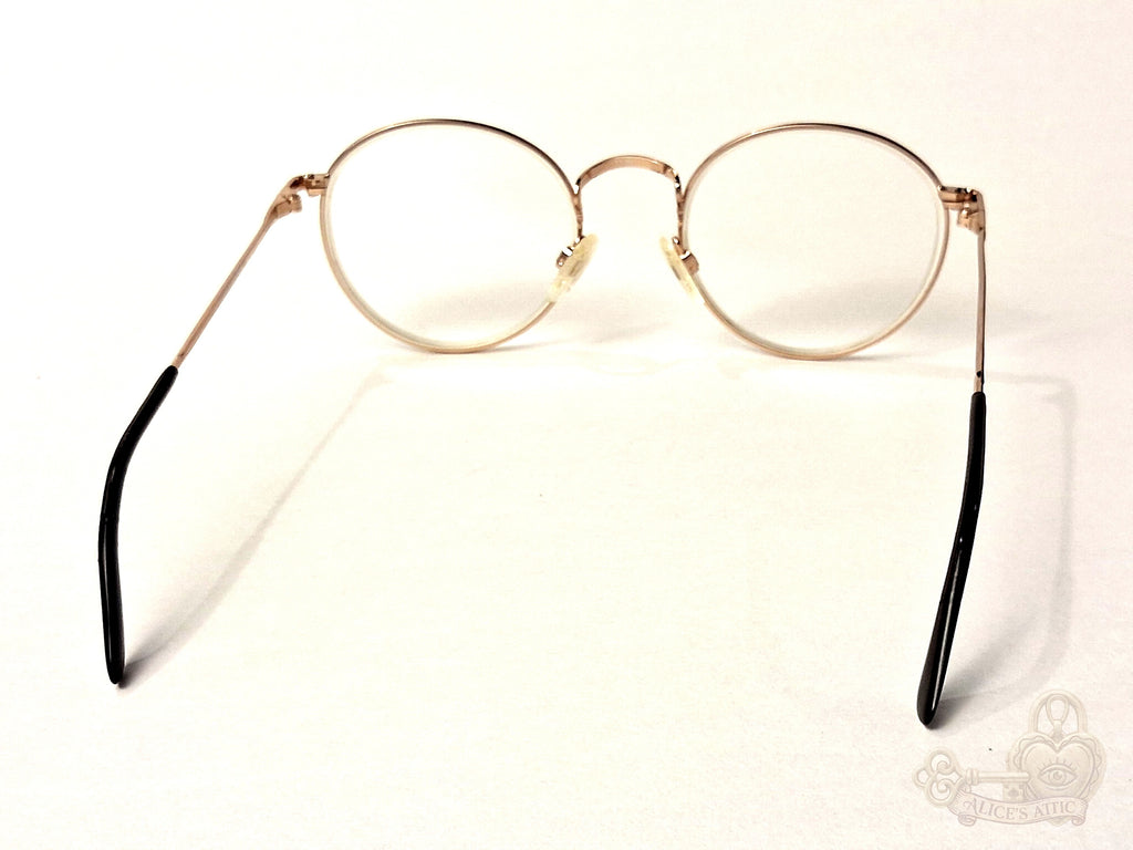 J. David Burgundy Round Metal Eyeglass Frames Clear Demo Lenses - Image 3