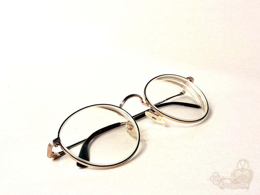 J. David Burgundy Round Metal Eyeglass Frames Clear Demo Lenses - Image 6