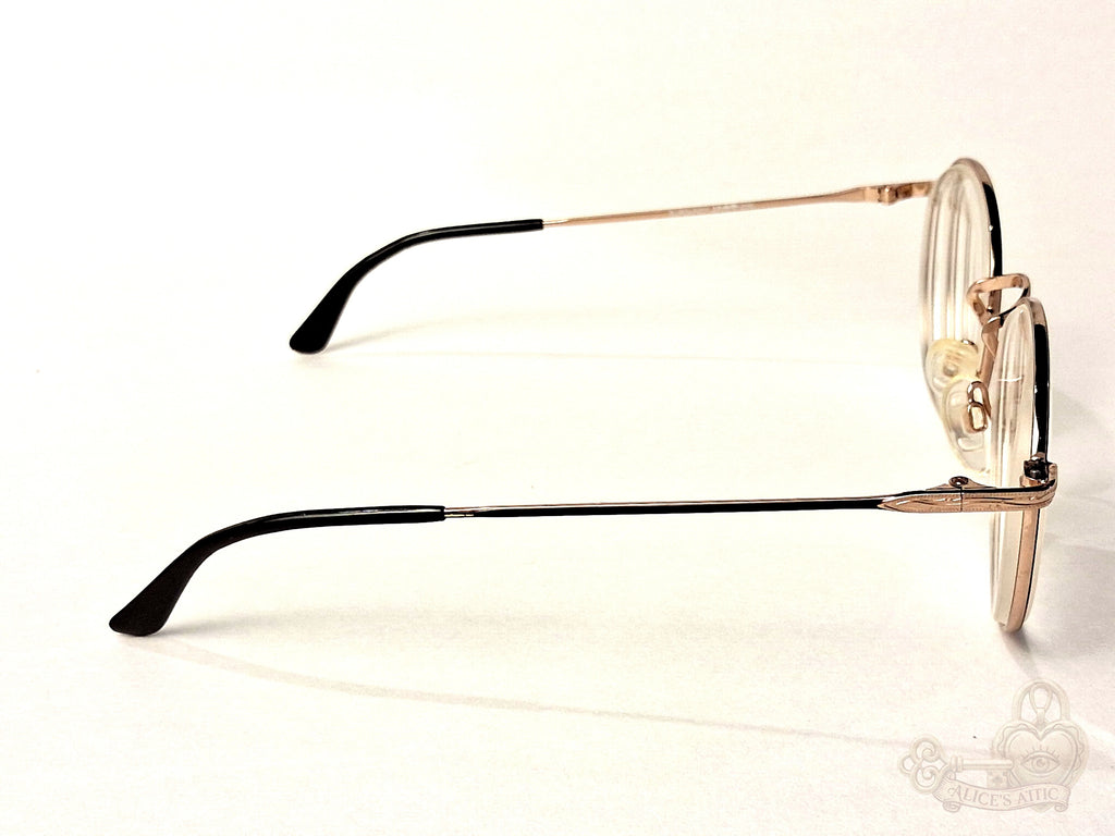 J. David Burgundy Round Metal Eyeglass Frames Clear Demo Lenses - Image 7