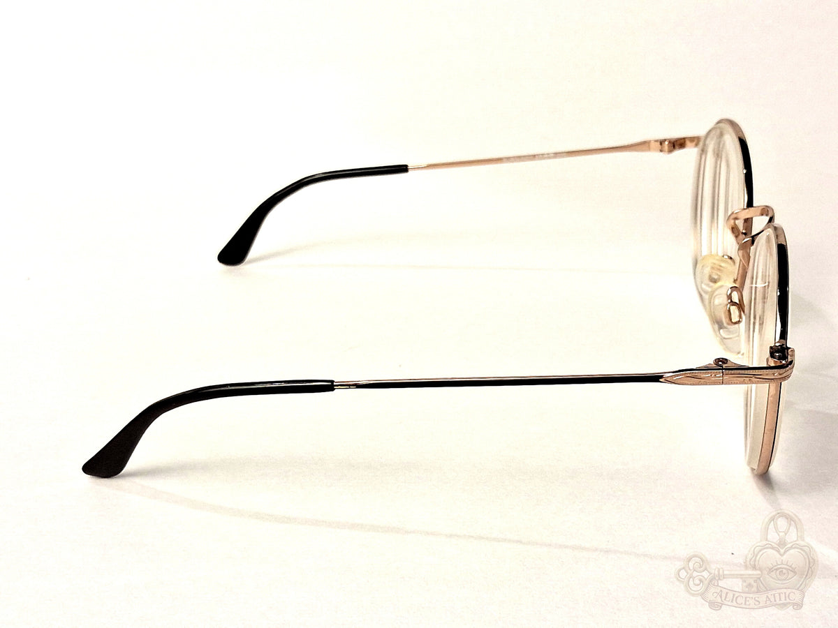 J. David Burgundy Round Metal Eyeglass Frames Clear Demo Lenses - Image 7