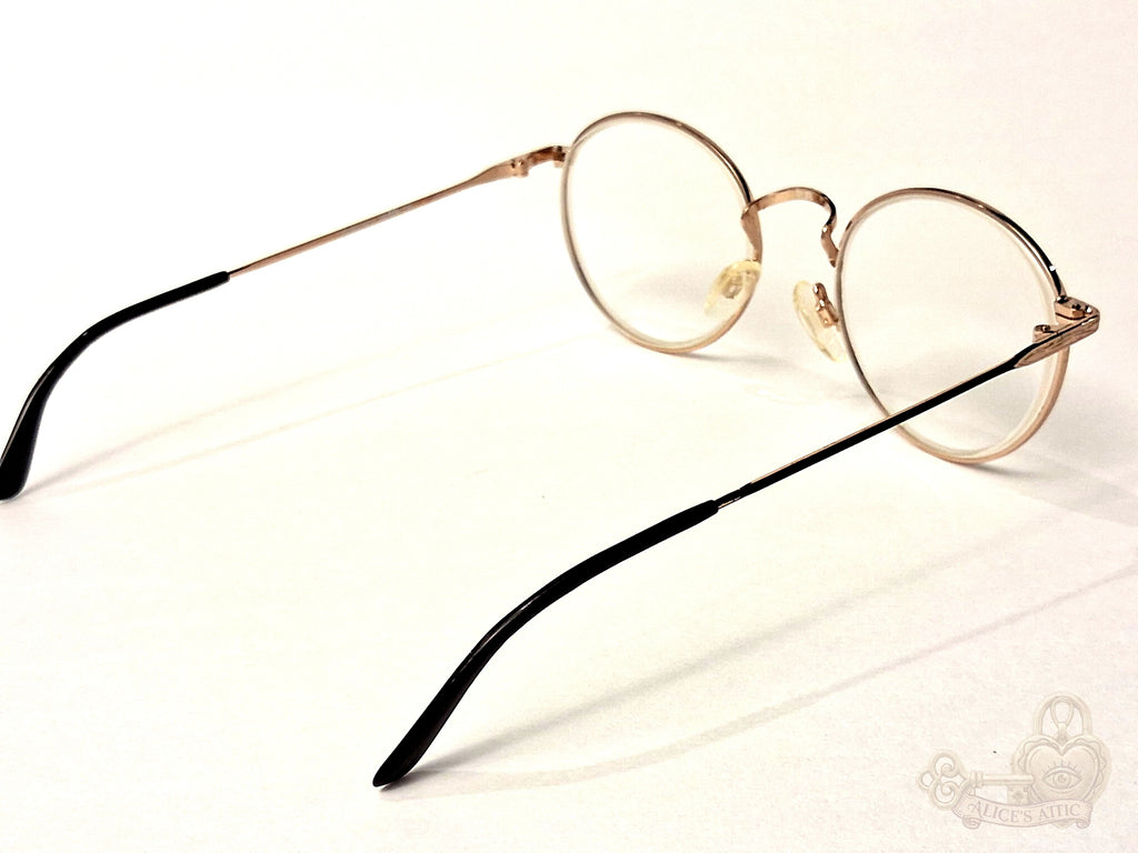 J. David Burgundy Round Metal Eyeglass Frames Clear Demo Lenses - Image 8
