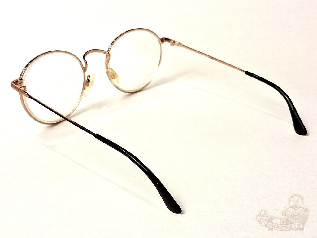 J. David Burgundy Round Metal Eyeglass Frames Clear Demo Lenses - Image 9