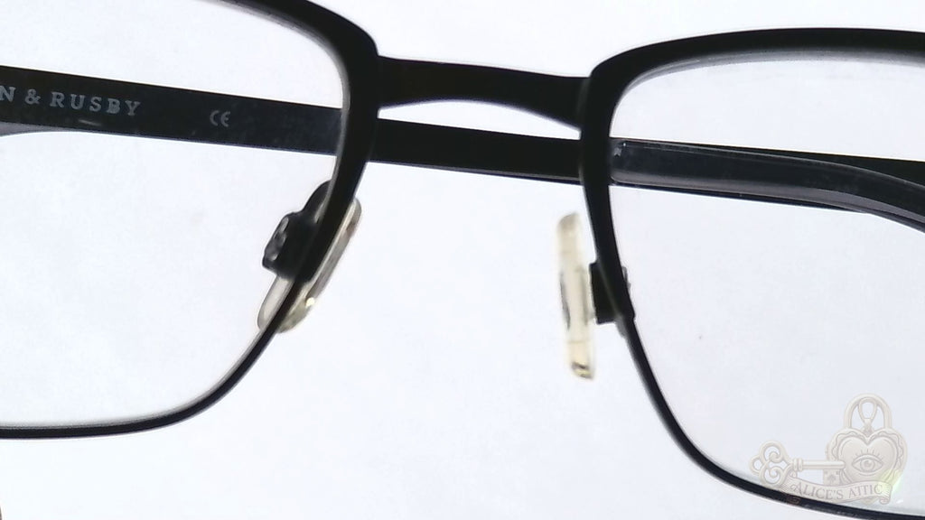 Lenton & Rusby LR4013 Black Metal Rectangle Eyeglasses Frames 51-18-140 - Image 10
