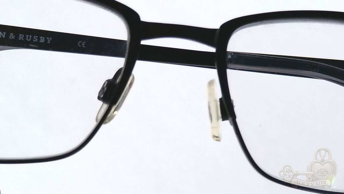Lenton & Rusby LR4013 Black Metal Rectangle Eyeglasses Frames 51-18-140 - Image 10