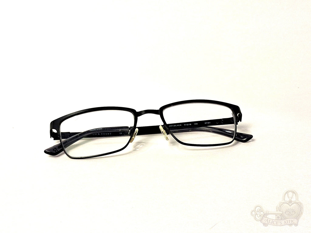 Lenton & Rusby LR4013 Black Metal Rectangle Eyeglasses Frames 51-18-140 - Image 16