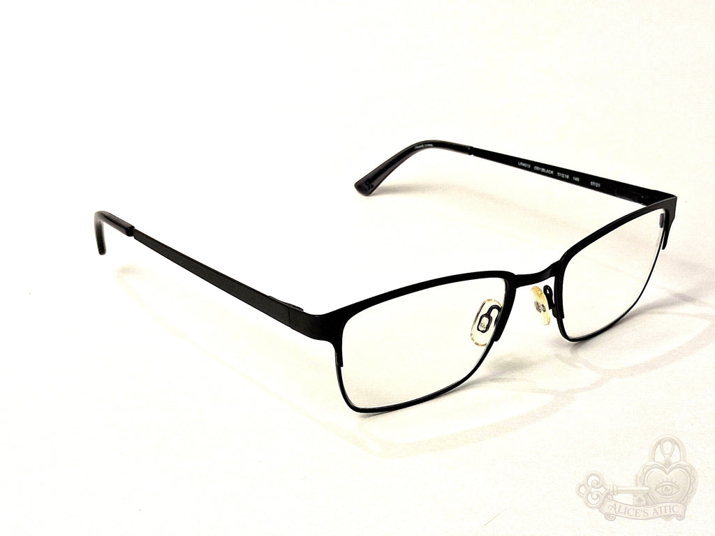 Lenton & Rusby LR4013 Black Metal Rectangle Eyeglasses Frames 51-18-140 - Image 2