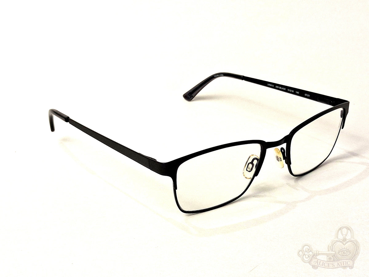 Lenton & Rusby LR4013 Black Metal Rectangle Eyeglasses Frames 51-18-140 - Image 2