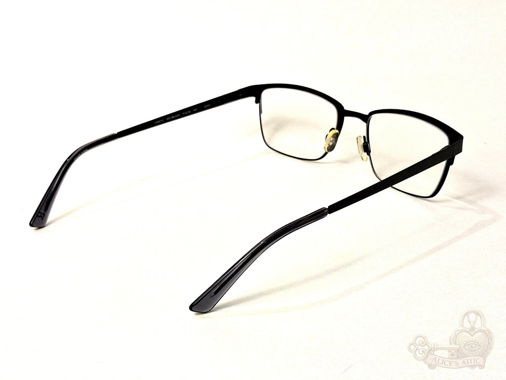 Lenton & Rusby LR4013 Black Metal Rectangle Eyeglasses Frames 51-18-140 - Image 4